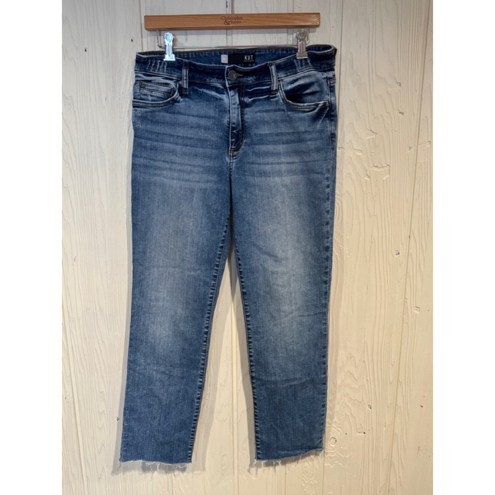 Kut from the Kloth Catherine Boyfriend Jeans, Size 10, Blue - Picture 1 of 10